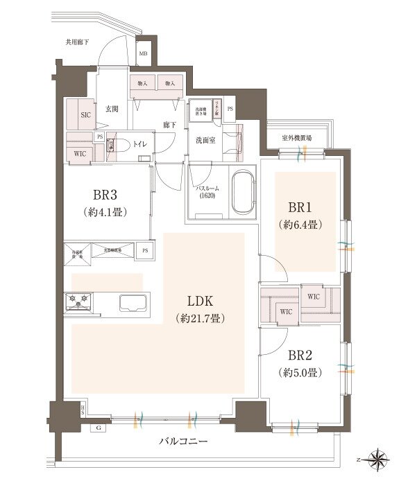 イノバス香椎駅前 間取り Cタイプ