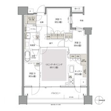 リーフィアレジデンス経堂 間取り B1' type