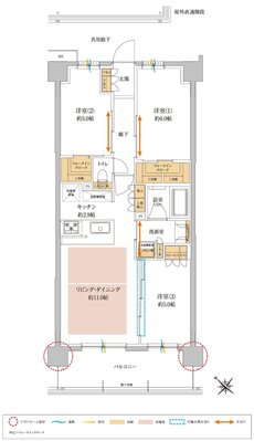 サンクレイドル瑞江 間取り F type