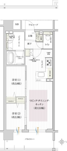 ソルプレサンス 南塚口フォレストフロント 間取り Dタイプ