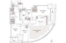 パークコート御茶ノ水ザタワー 間取り 100F TYPE