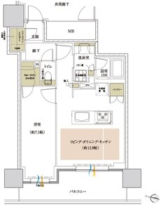 ザ・レーベン仙台定禅寺通 CAPITAL GATE TOWER 間取り F type