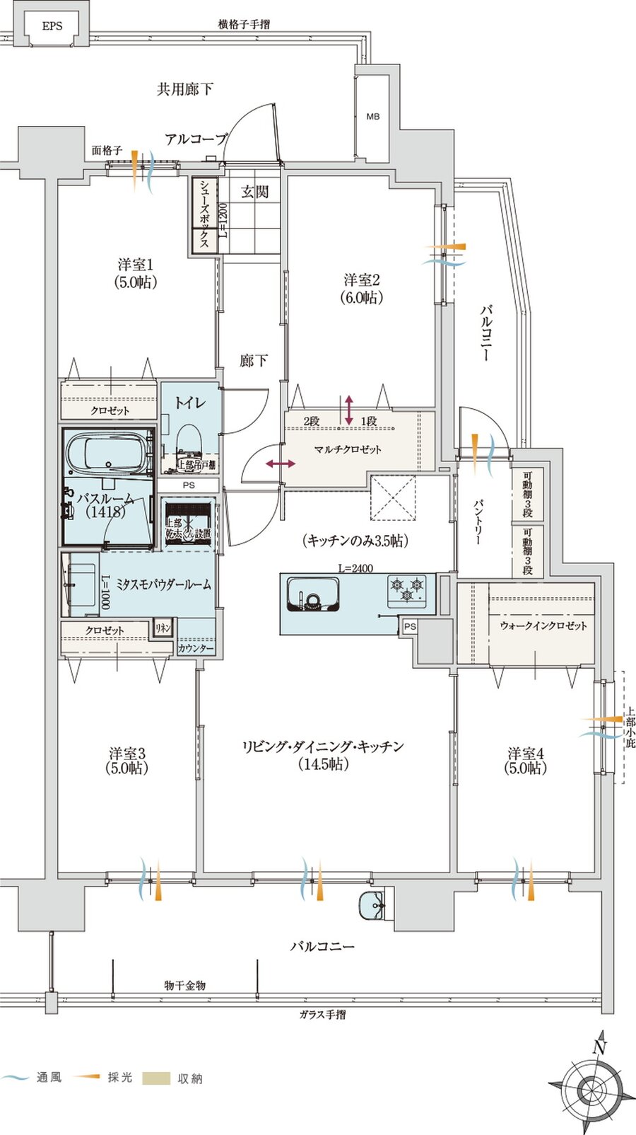 アルファステイツ室見河畔 間取り J TYPE