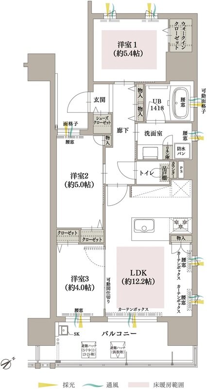 オーヴィジョン博多パピヨン通り 間取り G TYPE