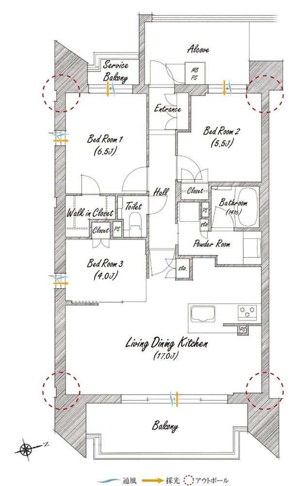 ワコーレ緑地公園駅前 間取り A1 type