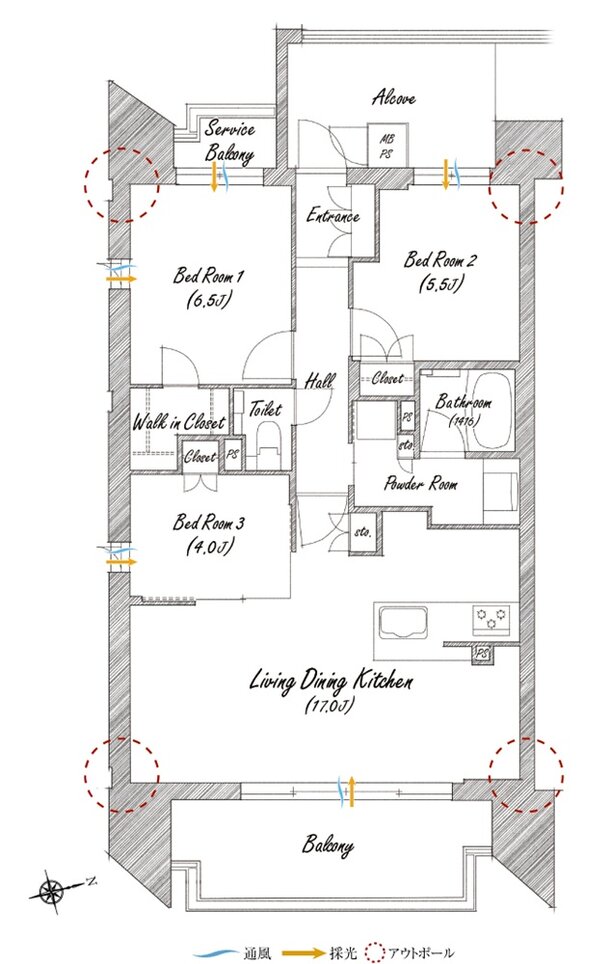 ワコーレ緑地公園駅前 間取り A1 type