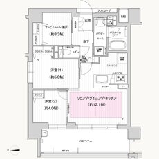 プレサンス ロジェ 池田城南 間取り Aタイプ