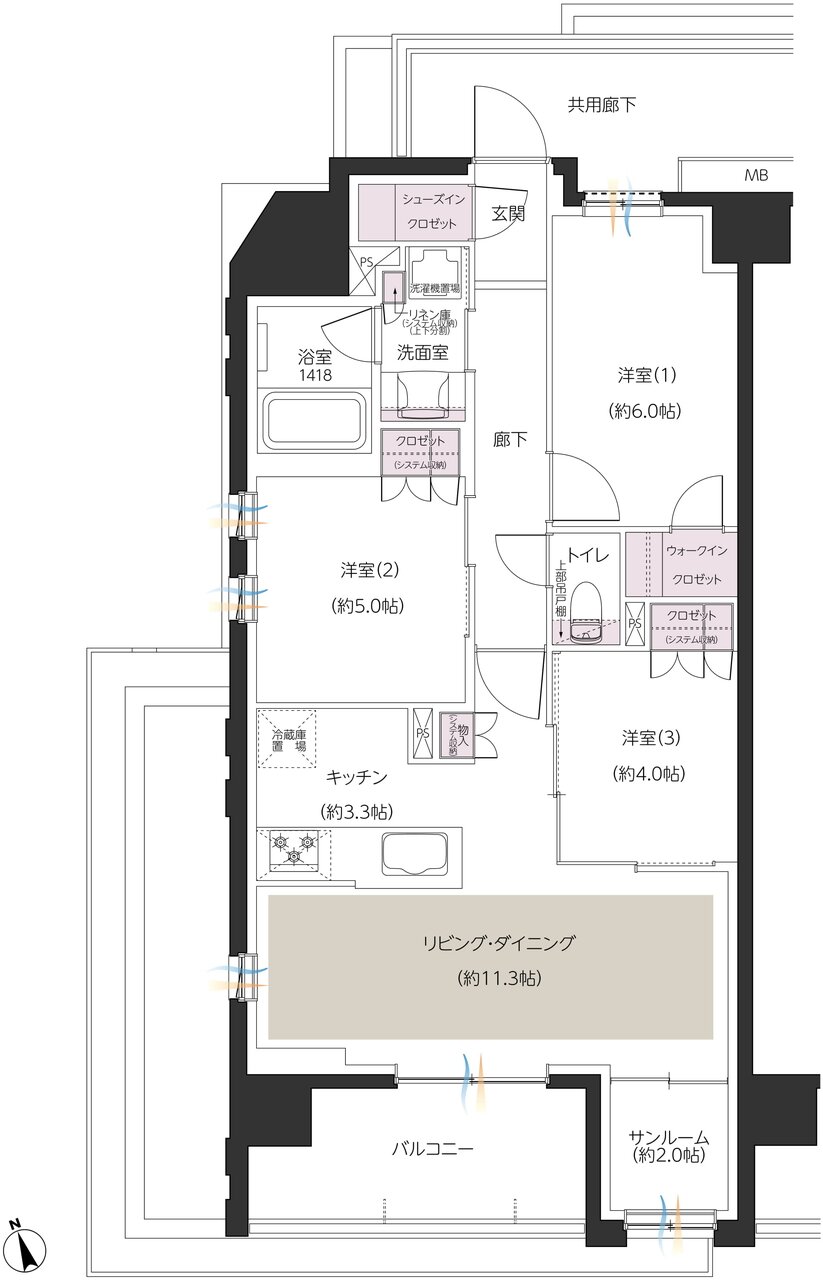 レーベン中野鷺宮 間取り A type