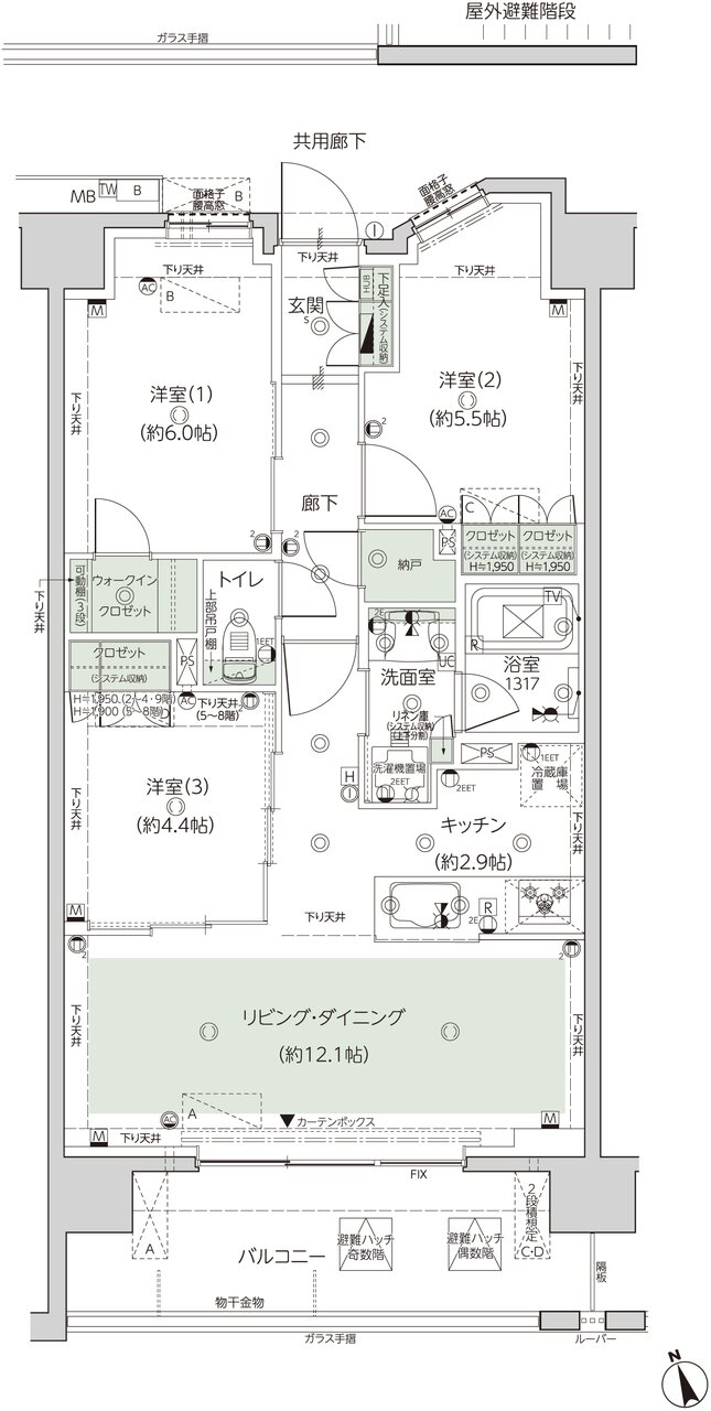 レーベン中野鷺宮 間取り B type