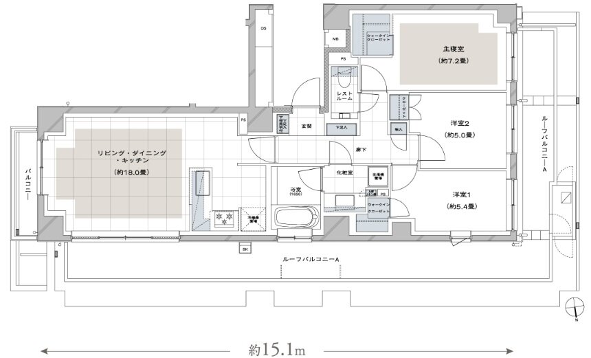 ディアナコート荏原町アトラス 間取り Qr TYPE