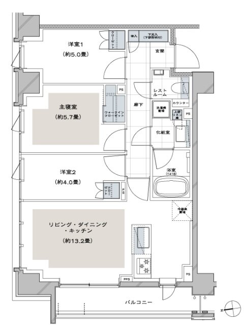 ディアナコート荏原町アトラス 間取り A TYPE
