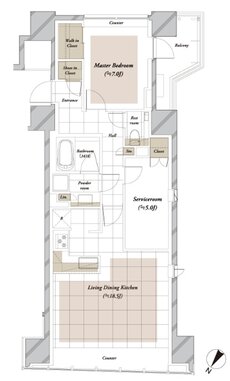 ピアース白金台パークフロント 間取り A TYPE