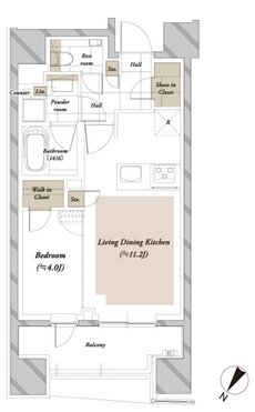 ピアース白金台パークフロント 間取り B TYPE