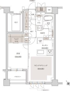 ブランシエラ横浜蒔田 間取り Eタイプ
