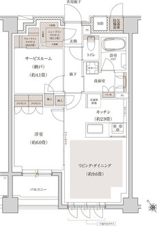 ブランシエラ横浜蒔田 間取り Gタイプ