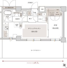 ブランシエラ横浜蒔田 間取り Jタイプ