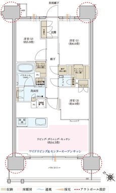 グランドパレス相模原 間取り C type