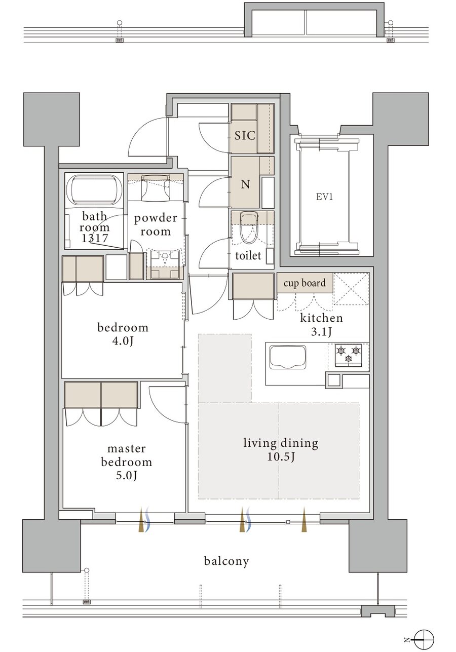 プレティナレジデンス千種駅 間取り B type
