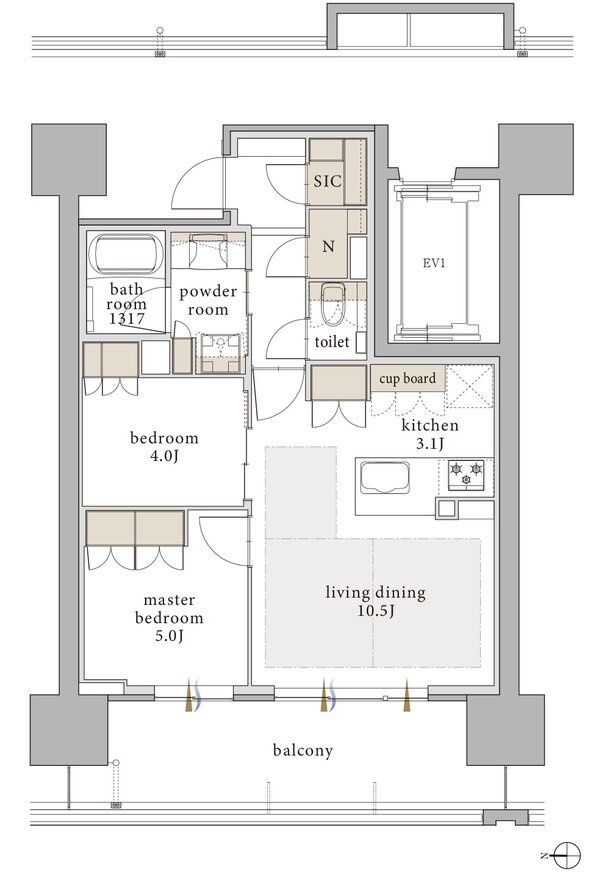 プレティナレジデンス千種駅 間取り B type