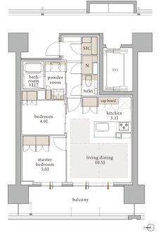 プレティナレジデンス千種駅 間取り B type