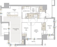 プレティナレジデンス千種駅 間取り G type