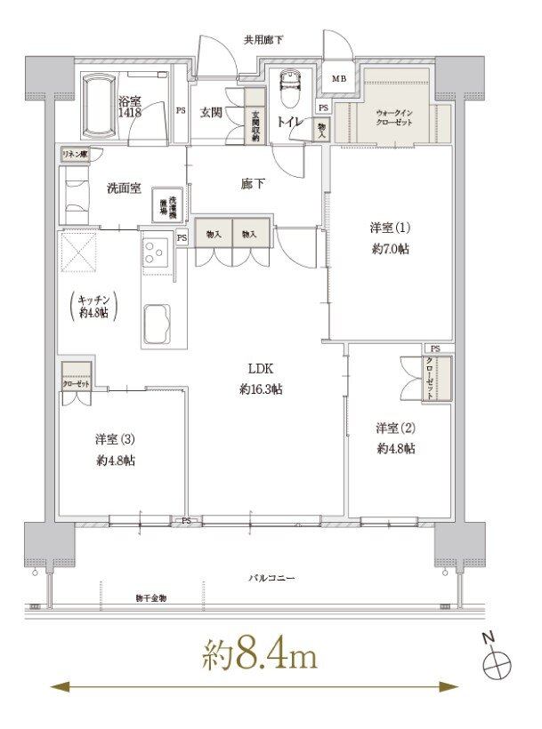 (仮称)Tステージ豊田浄水 THE LAST PROJECT 間取り C type