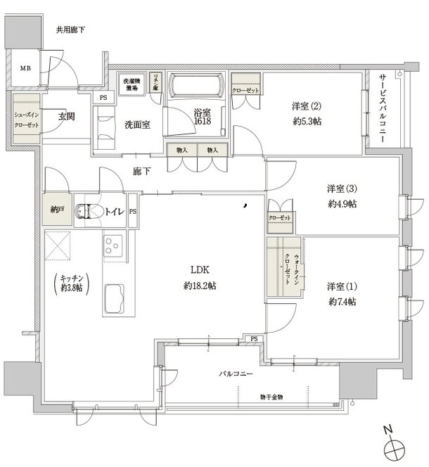 Tステージ豊田浄水arc. 間取り E type