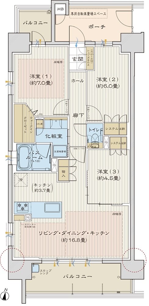 モアグレース大垣ザ・コート 間取り A type