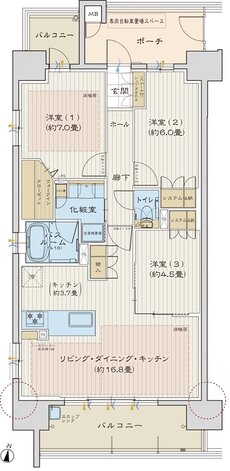 モアグレース大垣ザ・コート 間取り A type