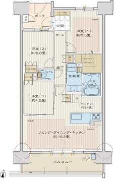 モアグレース大垣ザ・コート 間取り B type