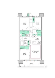デュオヒルズ岩倉PREDEAR 間取り Dタイプ