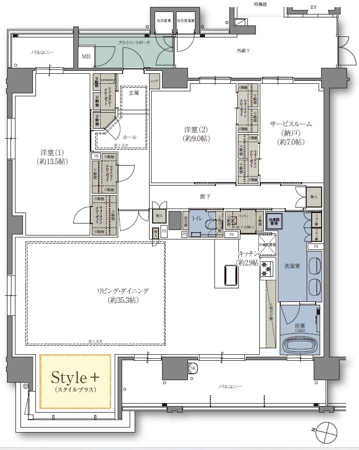 クレアホームズ松江天神町 ザ・レジデンス 間取り D type