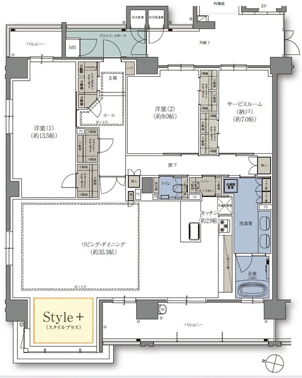 クレアホームズ松江天神町 ザ・レジデンス 間取り D type