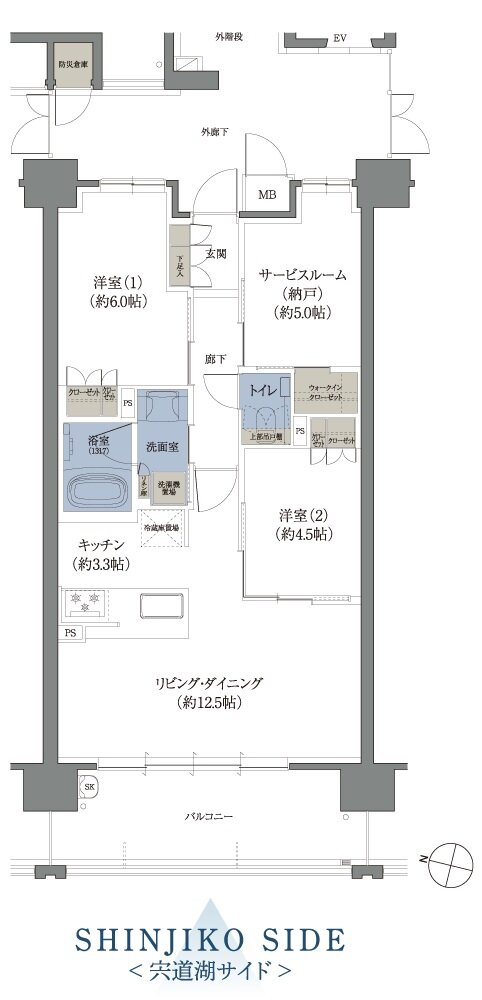 クレアホームズ松江天神町 ザ・レジデンス 間取り B type