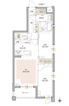 イノバス武蔵境 間取り Bタイプ