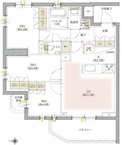 イノバス武蔵境 間取り Eタイプ