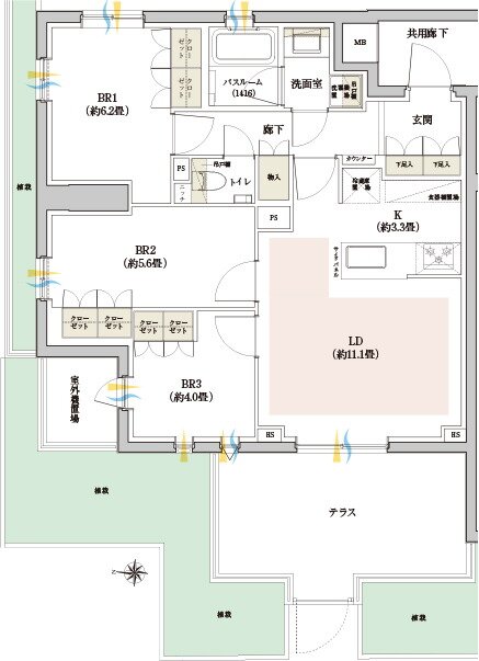 イノバス武蔵境 間取り Etタイプ