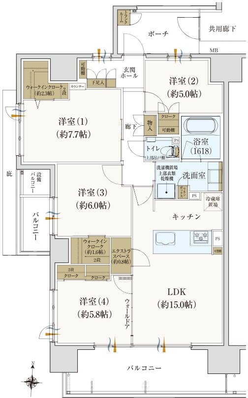 ブライトタウン西伊場 間取り A type