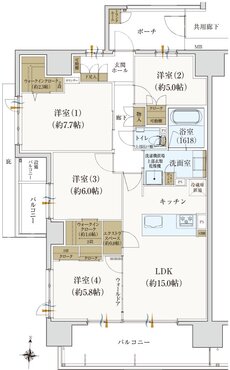 ブライトタウン西伊場 間取り A type