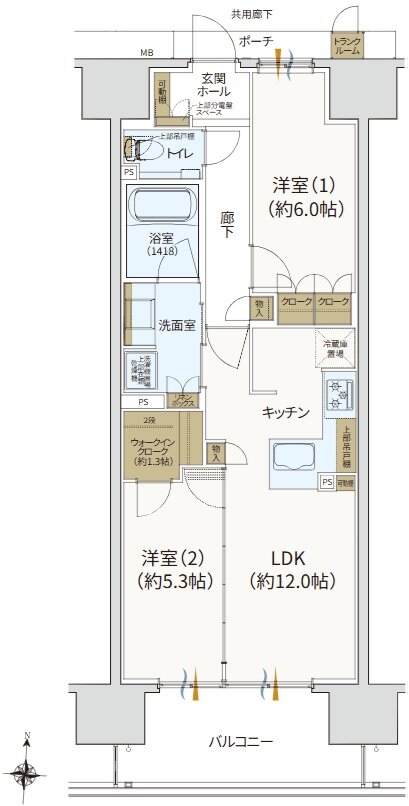 ブライトタウン西伊場 間取り B type