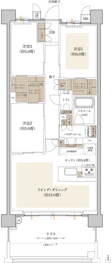 プレミスト甲子園口 間取り Dt type