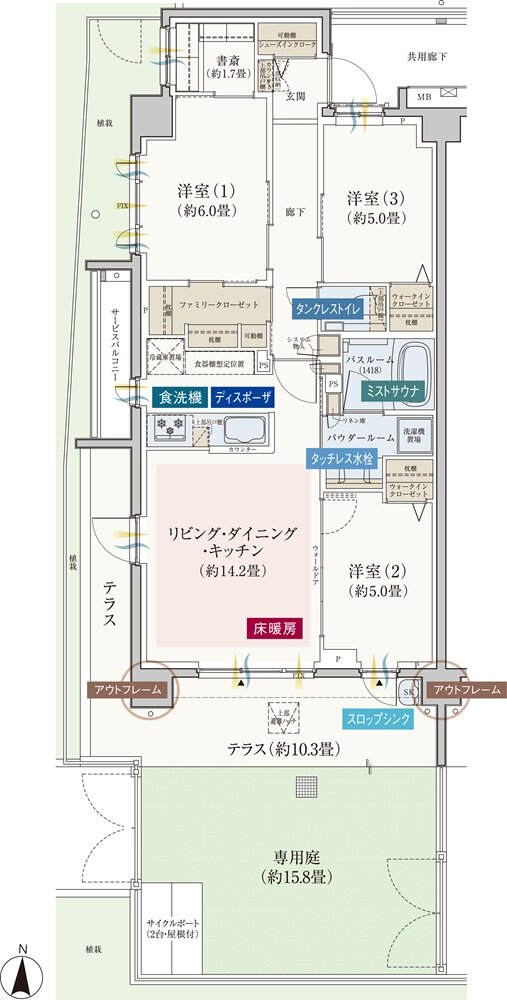 エクセレントシティ稲城 THE GARDEN 間取り Dg type
