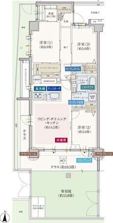 エクセレントシティ稲城 THE GARDEN 間取り Dg type