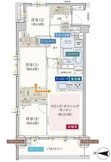 エクセレントシティ稲城 THE GARDEN 間取り A type