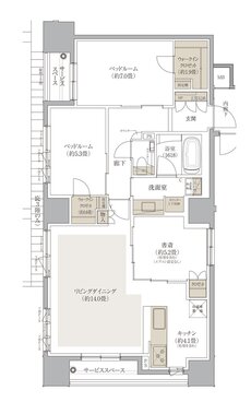 デュオヒルズ京都四条烏丸 間取り Fタイプ