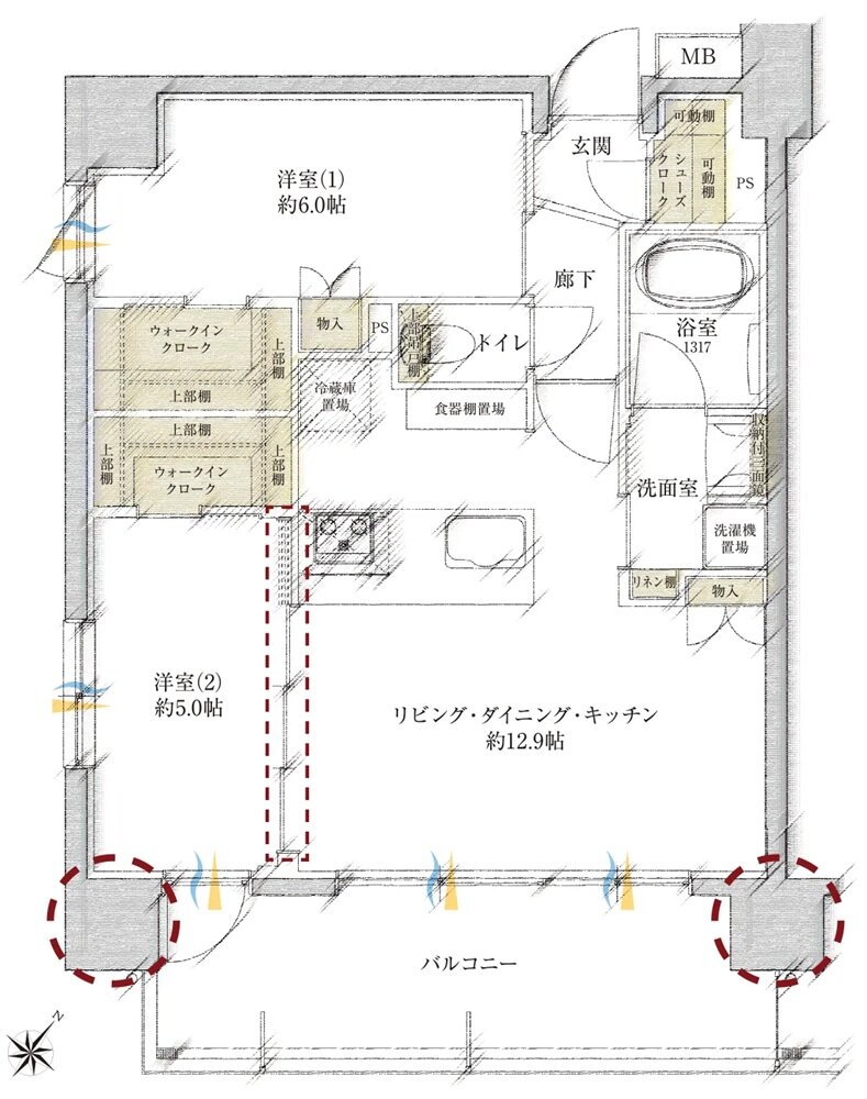サンクレイドル荒川熊野前 間取り A type