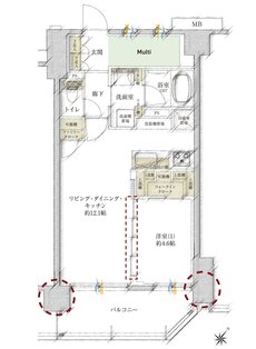 サンクレイドル荒川熊野前 間取り B type