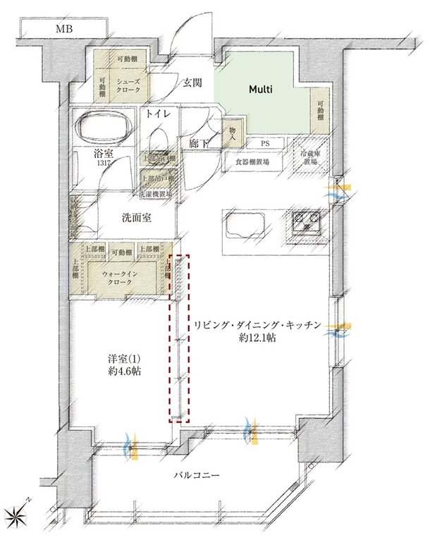 サンクレイドル荒川熊野前 間取り C type