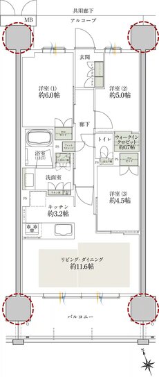 JR神戸線最大級 大阪駅１駅 マンションプロジェクト 間取り CG type