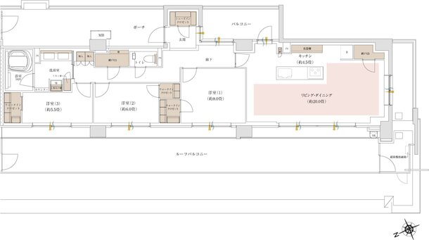 パークホームズ吉祥寺東町 間取り Oタイプ